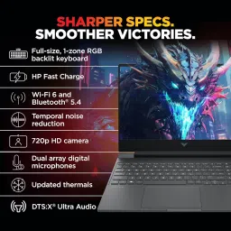 HP Victus, 13th Gen Intel Core i7-13620H, 8GB RTX 5050 Gaming Laptop, (24GB DDR5, 1TB SSD) 144Hz,IPS,15.6inch(39.6cm) FHD, Win11,M365 Basic(1 year) Office24, Mica Silver, 2.29kg, RGB Backlit, fa2309TX image 4