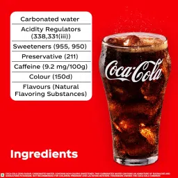 Coca-Cola Coke Zero Sugar Cola Cold Drink | Soft Drink With No Calories | Zero Sugar Drink | Recyclable Can, 300 Ml (Pack Of 6) image 5