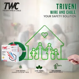 TWC Red-4 SQMM-90 METER Lite Core Electrical Wire | Insulated PVC Copper Wire | Cable for Domestic & Industrial Connection Purpose | Flame Resistant image 4