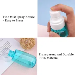 Cazuela Spray Bottles Small 100ml 3.4 oz Empty Mini Travel Size Spray Bottle Fine Mist Hairspray Bottle for Essential Oils Refillable Travel Containers for Cosmetic, Perfume (3) image 5