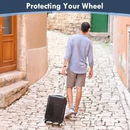 enchantment ARAA PAVA Luggage Wheel Silicone Protector Cover 16PCS Trolley Silicone Shock Absorption for Trolley Bag Suitcase Silicone Spinner Wheel Bag/Chair (16) black image 5