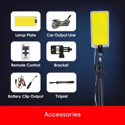 Sanford Camping Light, 1500W COB LED, 6897 Lumens, 228 SMD LEDs, 2.7m Telescopic Stand, Remote Control, 35.4x12x282cm, 1034g (SF705CL) image 4