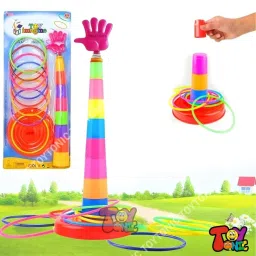 Toytonic 2 in 1 Ring Toss Game for Kids – Fun Indoor Outdoor Toy for Boys & Girls Age 2–5 | Educational Toy for 3+ Year Old | Colour Recognition, Brain Development, Birthday Gift image 1