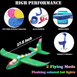 GRAPHENE Kids Toys Hand Throw Flying Glider Plane Foam Aeroplane Party Bag Fillers Lightweight Paper Airplane Glider for Outdoor and Aerodynamic Excellence Ideal for Kids Multicolor (Pack of 1) image 1