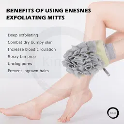 KIMEE 2-in-1 Exfoliating Glove Body Scrub | Body Scrub Gloves for Dead Skin and Tan Removal | Bath and Shower Spa Hand Exfoliator Glove for Soft Skin and Improves Circulation (Random Color) image 1