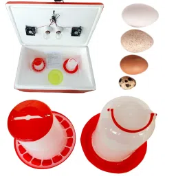 HUMBE&CO Two Holder Two Fan 1.5 kg semi Automatic Egg Incubator Feeder 1.5 LTR Drinker Free image 3