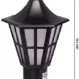 Waterproof Outdoor Gate Light for Home & Garden (Bulbnot Incl.) (Pack of 1)(Hurricane Black) image 1