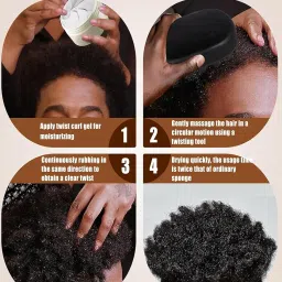 Curl Brush, Hair Sponge for Curls and Afro Hair, Twist King Styling Tool for Salon and Home Use, Quick and Easy Curl Defining Brush image 3