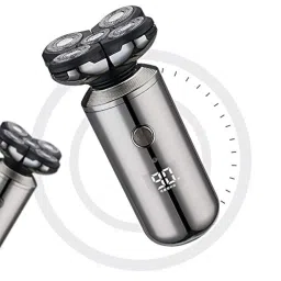 Ubervia® Men’s Portable 5-Head Electric Razor with LCD Display, Battery Operated, Waterproof, Detachable & Replaceable image 1