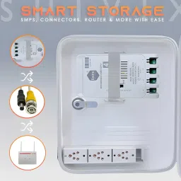 ShiviX PVC DVR/Server Rack | Wall mounting Network Cabinet Box for CCTV DVR/NVR/POE Switch with Power Socket - Ideal for 4/8 Channel CCTV Systems - Indoor & Outdoor Use (2U) image 3