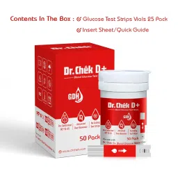 Dr. Chek D+ Blood Glucose Strips - 50 Pack image 3