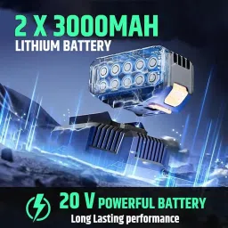 TOMAHAWK® TSB040 Cordless Long Leaf Blower - 20V 3.0Ah Powerful Electric Powered Handheld Variable-Speed Yard Blower for Lawn Care, Snow Blowing, Dust Cleaning |12000 RPM Noload Speed image 3