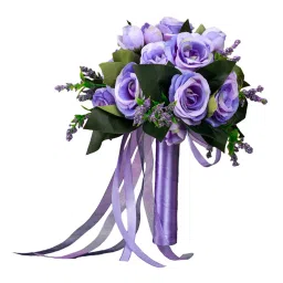 Enakshi® Wedding Bouquets Rustic Style for DIY Bridal Shower Valentine's Day Ceremony Violets|Home & Garden | Wedding Supplies |Flowers, Petals & Garlands|1 Wedding Bouquet image 5