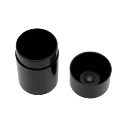 Ubervia Spice Jars - Smell Proof Round Herb Jar Travel Tobacco Box Black image 4