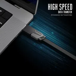 Basesailor 120W 4 in 1 Multi Function Braided Fast Charging Cable with Lightning to USB-C,Type C-C,Ligthning to USB,Military Grade Durability,Compatible for iPhone,Samsung,Oneplus Series & More (Grey) image 1