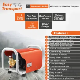 Kortex R10D Max Pessure - 350 Bar, 3.0 KW. Powerful Semi Commercial High Pressure Washer for Car Service Center and Other Multiple Cleaning Applications. image 2