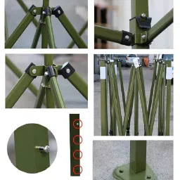 Brandway Foldable Garden Gazebo Tent with 3 Side Cover/Pop-up Canopy Tent for Garden and Promotional Activity with 3 Side Cover (White, 2x2 Meter) image 4