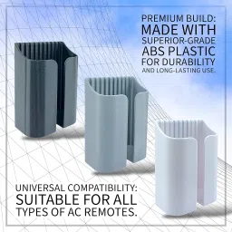 SRS® Premium Wall Mounted AC Remote Holder Stand Organiser | Compatible with All AC Remotes | Strong Stick-On Adhesive | Luxury ABS Finish | Includes Surface Cleaning Wipes (White, Pack Of 2) image 3