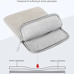 ProElite Polyester Tablet Sleeve Case Cover 12" to 13" for Apple iPad Air 13/Pro 13/Pro 12.9 Samsung Galaxy Tab S7/S8/S9 Plus/S7/S9 FE Plus 12.4", Lenovo Tab P12, Microsoft Surface Pro, Black image 4