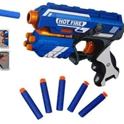 Jack Royal Storm Hot Fire Soft Bullet Gun Toy with 10 Safe Soft Foam Bullets, Fun Target Shooting Battle Fight Game for Kids Boys (Storm- Hot Fire) image 4
