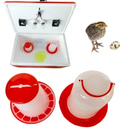 HUMBE&CO Two Holder Two Fan 1.5 kg semi Automatic Egg Incubator Feeder 1.5 LTR Drinker Free image 1