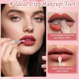 CoolShef 6Pcs Lip Brush for Lipstick | Reusable Lipsticks Brush with Cover | Silicone Lip Applicator for Applying Mask Oil, Lipstick Gloss image 4