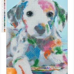 Street27® DIY 5D Diamond Painting by Number Kits for Adults & Kids Full Drill Round Diamond Crystal Gem Art, Cross Stitch Crystal Rhinestone Embroidery Home Wall Decor Gift(12x16inch) (Dalmatian Dog) image 2