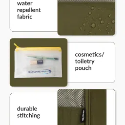 Destinio Packing Cubes for Travel, 6 in 1 Water Resistant Travel Organizer Pouch Set (4 Cubes+ Drawstring Bag+ Cosmetic Pouch), Luggage Suitcase Wardrobe Organiser Bags for Clothes Shoes (Green) image 4