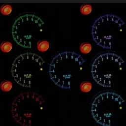 AUTO MT WORKING RPM Tiger RPM Meter Speedometer Tacho Gauge (Carbon Fibre) image 4