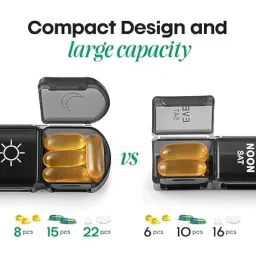 BEAUTY BRIGHT weekly pill organizer 3 times a day, portable travel pill box 7 day with large compartments moisture-proof pill case for vitamin, Medicine, pills (Medicine Organizer Box) image 1