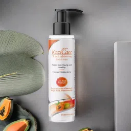 Kozicare Cream Papaya Body Lotion For All Skin Types | Shea Butter Body Lotion, Niacinamide & Kojic Acid Body Lotion | Reduce Dryness & Flakiness | Soft, Supple & Moisturize Skin - 200 Ml image 1