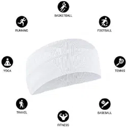 BISMAADH Headband for Women, Versatile Solid Headband Hair Wrap Multi-Style Casual Sports Headwear, Stretchy Breathable Moisture Wicking Microfiber Head Wrap for Workout, Running, Yoga image 1