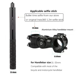 Yantralay Motorcycle Bike Leg Guard Handlebar Mount Selfie Stick Pole for Insta360 ONE X3/X2, ONER/RS, ACE/ACE PRO, Hero 13/12/11/10/9 and Other Cameras - Stable Shooting for Action Cameras image 3