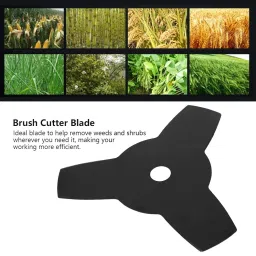 "Efficient 10" x 3 Tooth Steel Grass & Brush Cutter Trimmer Weed Eater Blade: Versatile Cutting for Precision Landscaping" image 1