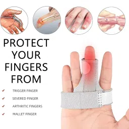 1PCS Multipurpose Finger Splint Support, Finger Support for Pain Relief, Adjustable Finger Splint for Index Middle Ring Finger, Ideal for Daily Use and Sports Injury image 1