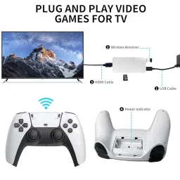 TOYTONIC Ultra HD Wireless TV Game Console Video Game with 20,000+ Games, Dual Controllers, 64GB Storage, and 23 Emulators image 1