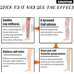 Varicose Veins Patches Dredge Vein Smoothing Varicose Veins Reduce Swelling Relieve Pain Instant Relief From Muscular Pain Improve Blood Circulation Skin Friendly (1) image 5