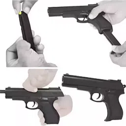 S & H Toy Mouser Gun | Free 8+ Reusable BB Bullets | Complete Mouser Air Pistol | Revolver Gun | Toy with Magazine | Shooting & Hand for Kids | Kids image 4