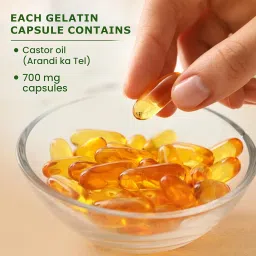 Natural Horizons - Castrolax Castor Oil Capsules for Constipation Relief - 60 Soft-Gel Capsules, 700mg Per Capsule image 2