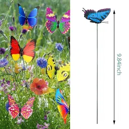 Magideal® Colorful Flying Butterfly On Stick Model Home Garden Lawn Ornament 7X5.5Cm image 2