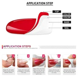 COSLIFESTORE-Primer with Gel Base & Top Coat Set, Acid Free Acrylic Nail Supplies Primer Glossy Gel Nail Polish Top Coat Starter Kit- 15 ml each-total 45 ml image 2