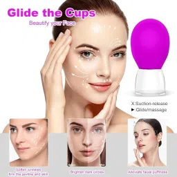CESHTA Facial Cupping Set – Silicone Vacuum Suction Cups for Anti-Cellulite, Anti-Wrinkle, Instant Skin Lift – Face, Eyes & Body Massage Therapy Kit (Multicolor Pack of 2) image 3