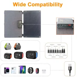 IFITech 25W Portable Waterproof Flexible Solar Panel Charger for Portable Power Station and Any USB Devices (Android & iPhone), Travel, Hiking, Camping image 2