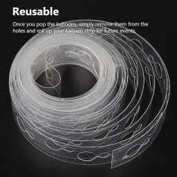 Party Propz Happy Birthday Accessories - Balloon Arch Strip and Glue Dot with Balloon Knot Tying Tool | Balloon Glue Dot Tape | Acrylic Balloon Garland Strip | Birthday ,Multicolor,pack of 1 image 5