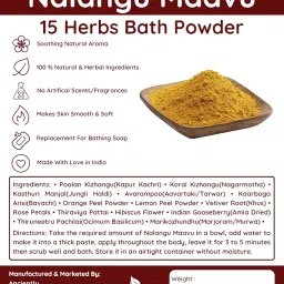 100% Natural Nalangu Maavu | Premium 15 Herbs Bath Powder (100g) image 4