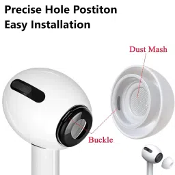 Sounce Silicone Replacement Ear Tips for Apple AirPods Pro 2 & Airpods Pro, Anti-Slip Eartips, Tighter Seal, Fits in The Charging Case, (Medium Size) (1 Sets, 2Pc) - White image 3