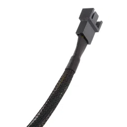 UniQMart 30cm 4Pin PWM Fan Cable Extension Male to Female Black Sleeved Braided image 2