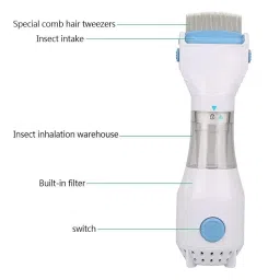 HBD SALES Capture Head Lice and Eggs Removed From The Hair Solution, Allergy and Chemical Free Head Lice Treatment, Electrical Head Lice Comb, Trap Head Lice and Eggs Remover Vacuum Machine (1 Piece) image 1