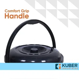 Kuber Industries Colorful Homeware Bucket| Plastic Bucket|Transparent Bucket with Lid & Handle for Bathroom,Home Use,13 litre (Black) image 5