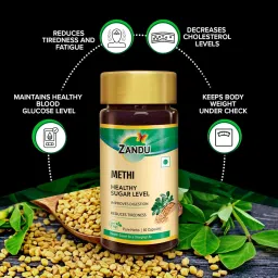 Zandu Methi Capsules (Fenugreek), Extracts of Methi (60 Veg Capsules x 2) image 2